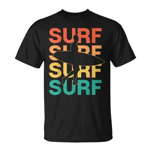Camiseta de Surf con Diseño de Surf y Gráficos Coloridos, Ropa Casual para Hombre - Product Image 1