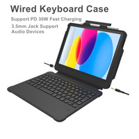 Étui clavier ODM nouvelle génération pour iPad 11 pouces, filaire Type-C 30W PD, magnétique détachable, antichoc, robuste en TPU, support PC réglable