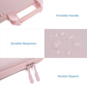 Bolsa de Transporte para Computadora Portátil Rosa de Neopreno Suave a Prueba de Golpes con Logotipo Personalizado, de 11, 13, 14 y 15.4 <span class=keywords><strong>Pulgadas</strong></span>, con Asa y Estuche Pequeño para Mujer - Product Image 3