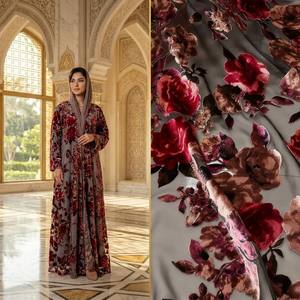 <span class=keywords><strong>Tissu</strong></span> en <span class=keywords><strong>velours</strong></span> dévoré, nylon tissé, viscose, maille semi-transparente, motif floral 3D en rose, <span class=keywords><strong>tissu</strong></span> en <span class=keywords><strong>velours</strong></span> brûlé pour robe - Product Image 1