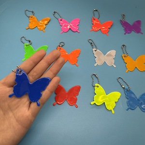 Uionen Pendentif Papillon Multicolore Réfléchissant en PVC, Porte-clés de Nuit, Accessoire de Suspension pour Sac à Dos - Product Image 2