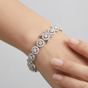 สร้อยข้อมือเพชร CVD คุณภาพพรีเมียมสำหรับงานแต่งงาน - Product Image 1