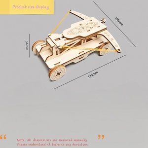 <span class=keywords><strong>Trebuchet</strong></span> niños hecho a mano comercial de madera Ming nuevos estudiantes de jardín de infantes carro asedio Popular ciencia coche Ballista - Product Image 4
