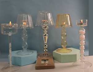 Bán Buôn Hình Dạng Đèn Handmade Khắc Dài Thân Thủy Tinh Nến Chủ Bàn Hình Dạng Đèn Nến Chủ - Product Image 5