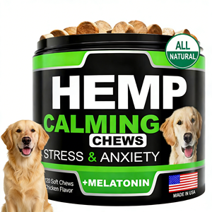 Suplemento Calmante para Mascotas OEM/ODM para <span class=keywords><strong>Perros</strong></span> y Gatos, Glucosamina y Vitaminas para el Apoyo Inmunológico, Alivia la Ansiedad, Tabletas Masticables Relajantes - Product Image 1
