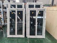 Günstiges Vinyl-Schiebefenster mit Fliegengitter Dreifachverglasung Schalldicht Hurrikan-Sicher PVC-Rahmen Modernes Design Energieeffizient Hotel Küche