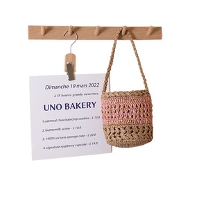 Sac seau en paille tressé à la main à bandoulière unique, style bohème, avec cordon de serrage, pour femme, idéal pour l'été, les voyages à <span class=keywords><strong>Bali</strong></span> et la plage - Product Image 5