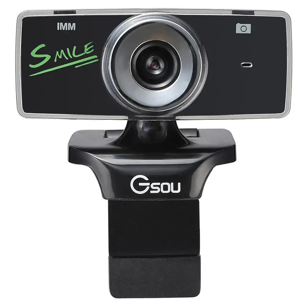 GSOU B18s USB 2,0 HD Webcam Kostenloser Stick Computer Kamera mit Mikrofon MIC 30W Pixel-Schwarz