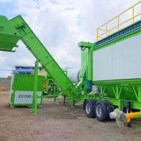 Maquinaria de carretera Nuevo diseño 60TON Mini planta de asfalto móvil para la venta