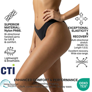 <span class=keywords><strong>Intimo</strong></span> Brasiliano per Donne con Logo Personalizzato, Materiale Ultra Morbido, Elasticizzato in Quattro Direzioni, Doppio Strato, Forma a Perizoma - Product Image 3