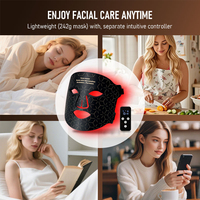 Nouveau Masque Facial LED Rouge en Silicone 2026 pour Usage Domestique, 4 Couleurs, Anti-rides et Blanchissant avec Thérapie Photonique