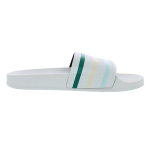 Sandalias Adidas Adilette para Hombre, Color Blanco/Esmeralda/Beige - 100% Auténticas - Product Image 3
