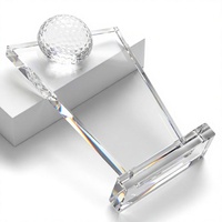 Cadeau d'entreprise personnalisé, trophée de golf en verre cristal écologique, globe, récompense d'excellence, cadeaux de bienvenue pour les salons professionnels sportifs, cadeaux promotionnels