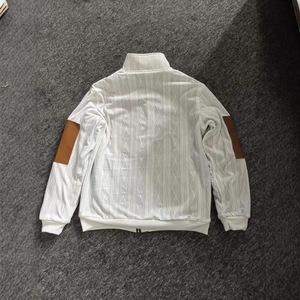 Chaqueta de <span class=keywords><strong>hombre</strong></span> con bloques de color, forro polar, cremallera completa, cuello alto, abrigo informal cálido para invierno y otoño, con logo personalizado, ropa exterior oversize al por mayor - Product Image 5
