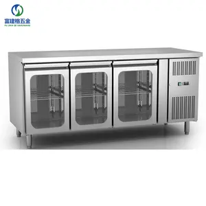 Fancooling Four Door Commercial Refrigerator Deep Freezer Combination Kitchen Restaurant Under Counter Freezer And Chiller