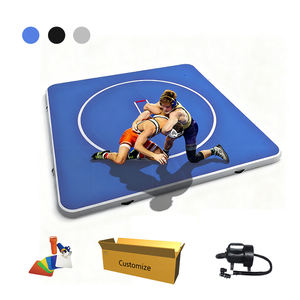 Colchoneta Inflable de Lucha de Gimnasia de PVC Premium de 3m x 3m y 20cm, Pista de Aire Personalizada para Jiu Jitsu, BJJ, MMA, Judo, Fitness y Acrobacias - Product Image 1
