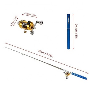 Mini Portable Pocket <strong>Pen</strong> <strong>Fishing</strong> <strong>Rod</strong> Aluminum Ice <strong>Fishing</strong> <strong>Rod</strong> and Reel Combo - Product Image 4