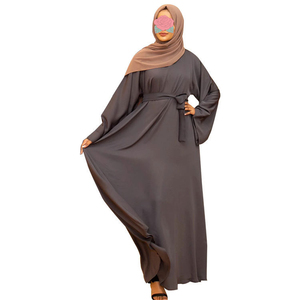 Abaya Dubai Turquie Musulmane Mode Hijab Robe de Grande Taille Femme Grande Taille Moyen Orient Abaya Dubai Satijn - Product Image 4