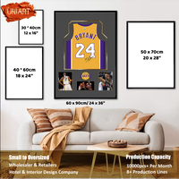 Impression sur toile en porcelaine cristalline, peinture de maillot de basket-ball, art mural décoratif, art mural vertical brillant, affiche murale Kobe Bryant