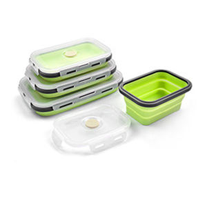 Microwave Safe Eco Friendly Reusable Silicone Food Storage Container <b>Box</b> <b>Set</b> With Lids - Product Image 5