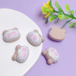 100 pièces/sac Perles colorées en forme de <span class=keywords><strong>lune</strong></span>, étoile, nuage et cœur sans trou, cabochons en résine à dos plat pour la fabrication de bijoux et fournitures artisanales - Product Image 4