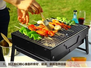 Barbecue japonais pliable en fonte, barbecue au charbon de bois, <span class=keywords><strong>raclette</strong></span>, fumoir, teppanyaki, barbecue portable pour le camping - Product Image 3