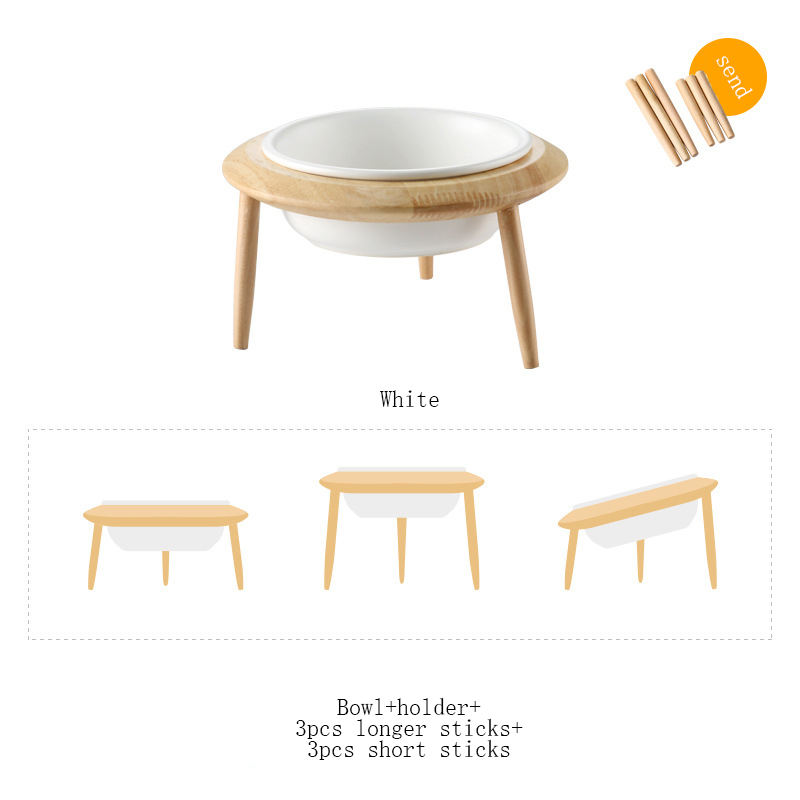 Blanc bol avec support