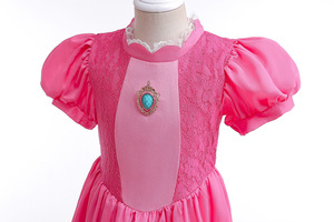 Vestido de princesa para niños, traje de fiesta de Navidad de Halloween, disfraces de Super Brothers Peachs Rosalina para niñas - Product Image 5