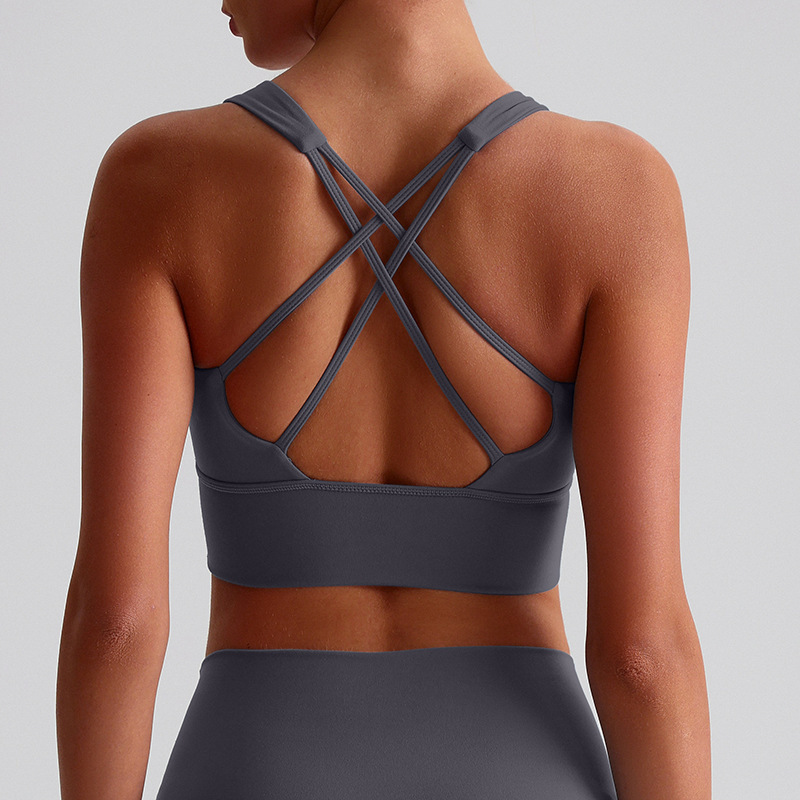 Soutien-gorge de sport gris encre