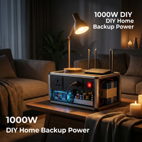 Centrale Électrique Portable Haute Efficacité Étanche pour Camping et VR, 1000W, LiFePO4, Chargeur Solaire DIY, MPPT, Onde Sinusoïdale Pure à 100%