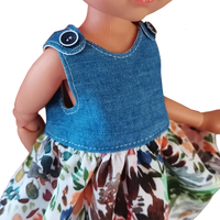 Ensemble de vêtements imprimés pour poupées American Girl de 18 pouces, en jean, de haute qualité, accessoires vestimentaires pour poupées en peluche, personnalisés en usine