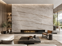 Dalle de quartzite Perla Santana polie pour plan de travail de cuisine, dessus de meuble de salle de bain, étagère en pierre, rebord de fenêtre, meneuse d'escalier, plateau de table d'appoint