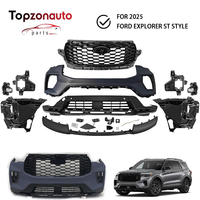 Kit de pare-chocs avant Topzonauto pour Ford Explorer ST 2025 avec trous pour capteurs et caméra, grille et feux antibrouillard