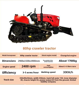Cultivateur <span class=keywords><strong>sur</strong></span> chenilles diesel 80-100 CV : Mini-<span class=keywords><strong>tracteur</strong></span> agricole pour labour rotatif, creusement de sillons, désherbage et bulldozage - Product Image 3