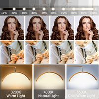 Crystal Moonlight 45W Led Magnifying Lamp Cosmetics Eyelash Ring Light Lashes Lamp Half Moon Light for Beauty Lash Bed Tattoo