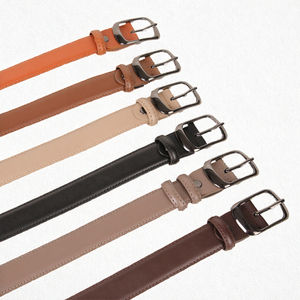 Cinturón de cintura de cuero genuino de piel de vaca fina clásica para mujer estilo informal con hebilla de aleación - Product Image 2