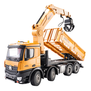 Huina Nuevo 1538 Camión Volquete de Ingeniería RC 3 en 1 a Escala 1/<span class=keywords><strong>14</strong></span> con 26 Canales, Modelo de Aleación con Brazo Giratorio y Pinza <span class=keywords><strong>para</strong></span> Madera, Regalo <span class=keywords><strong>para</strong></span> Niños y Adultos, Cable USB - Product Image 1