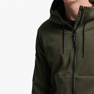 Veste softshell imperméable pour homme, coupe-vent, respirante, légère, pour la randonnée, hiver, coupe classique, fermeture éclair sur le devant, logo. - Product Image 6
