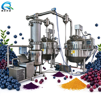 Concentrateur sous vide pour l'extraction de jus de myrtille, de bleuet et de marigold, d'anthocyanes et de lutéine, équipement en acier inoxydable de qualité alimentaire