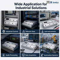 Fabrication métallique sur mesure ODM, découpe laser, pliage, boîtier électronique en aluminium brossé pour l'électronique