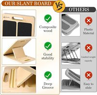 Planche inclinée réglable pour étirement du mollet, civière portable en bois, planches inclinées pliables pour mollets, tendon d'achille de cheville