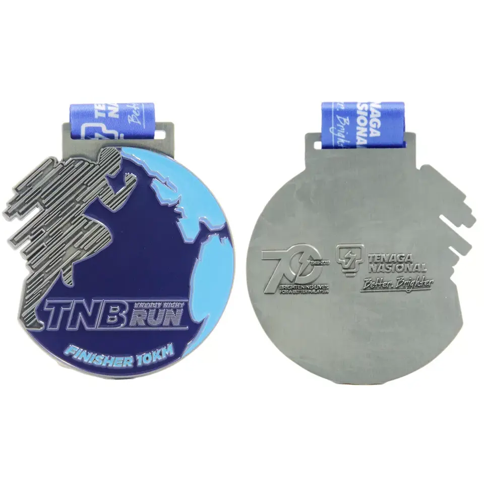 Pendrive Op Maat Gemaakte Metalen Gouden Sportprijs Medaille Marathonlint Met Blanco Medailles