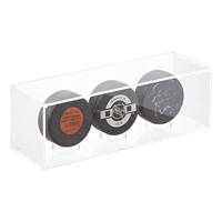 Boîte de présentation transparente en PMMA pour 4 balles de baseball, en acrylique