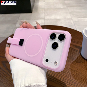 Kẹo Màu Chất Lỏng Silicone Điện Thoại Bìa Siêu Mỏng Tích Hợp Cầm Tay Dây Buộc Matte Da Kết Cấu Vỏ Điện Thoại Cho Iphone17promax - Product Image 6