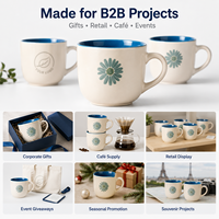 Taza de viaje de cerámica personalizable con tapa, diseño artístico esmaltado, a prueba de fugas, estilo bohemio, proveedor de porcelana fina, regalo corporativo, venta al por mayor para comercio electrónico