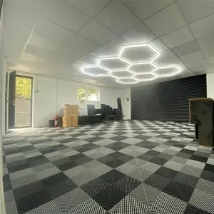 2024 Factory wholesaler cheaper price garage floor tiles PVC interlocking plastic vented garage floor tiles