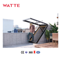 Puits de lumière intelligent électrique moderne Ouverture automatique Escaliers de sous-sol en alliage d'aluminium Fenêtres de toit verticales Design