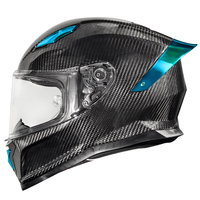 Casque de moto intégral en fibre de carbone 3K noir - Prêt à l'emploi - Certifié DOT et 3C - Unisexe - Direct usine