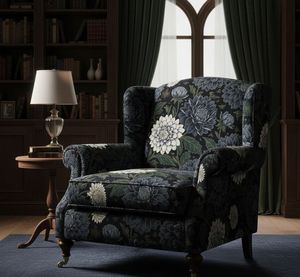 Tela de tapicería estampada con grandes flores de dalia, de diseño, por yarda, material de tapicería floral de lujo para sofá y sillón decorativo. - Product Image 1