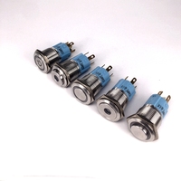 Interrupteur à bouton-poussoir lumineux 16 mm, interrupteur de panneau, voyant lumineux 12 V, bouton marche/arrêt